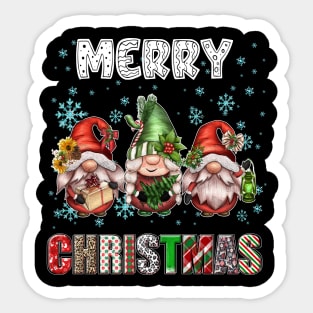 Merry Christmas Gnome Family Funny Xmas Tree Women Men Kids Sticker